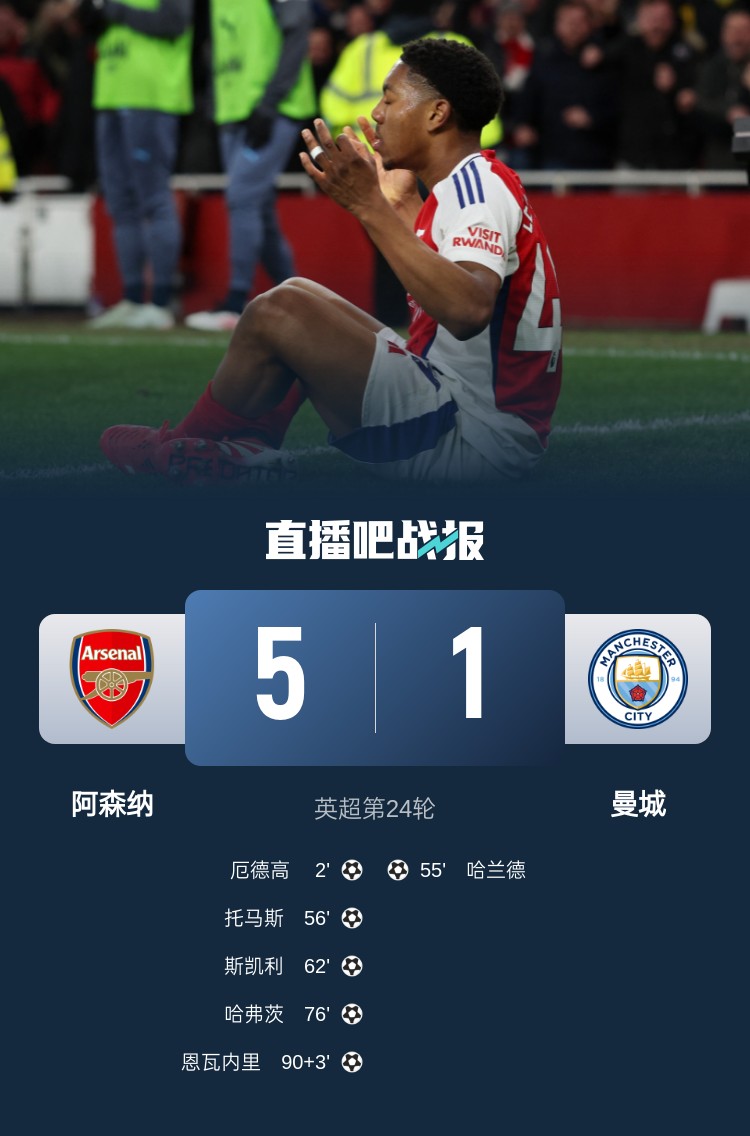 硬氣槍手無畏強敵！阿森納本賽季5-1碾壓曼城，3-0完勝皇馬