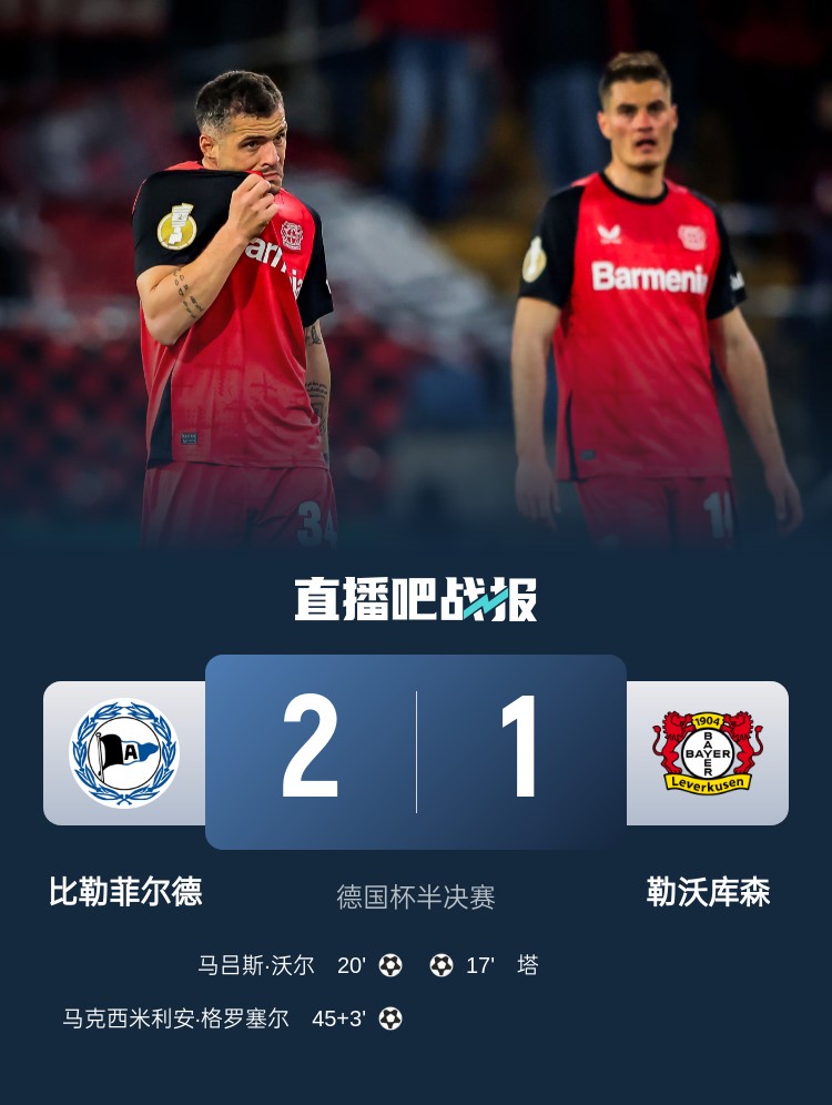 比勒菲爾德是史上第4支晉級(jí)德國(guó)杯決賽的德丙球隊(duì)，此前3隊(duì)未奪冠